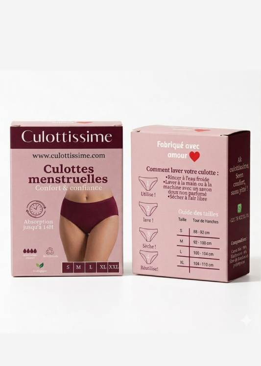 Culotte Menstruelle Flux Hémorragique - Absorption 10 à 14h